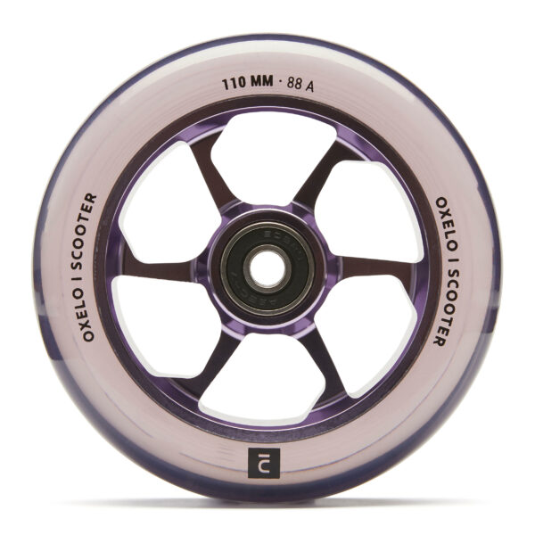 Scooter-Rolle Alu PU 110mm retro/lila