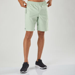 Shorts Fitness Herren atmungsaktiv Reißverschlusstaschen - grün