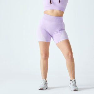 Shorts Radlerhose mit hohem Taillenbund seamless - violett