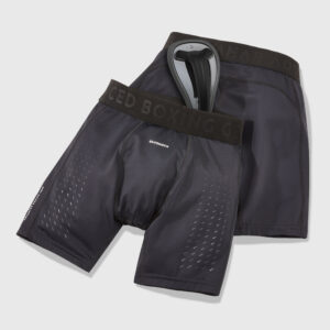 Shorts + flexibles Suspensorium Kampfsport Herren schwarz