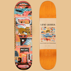 Skateboard-Deck 8" - DK500 Ahorn Popsicle Grafik von Loic Lusnia