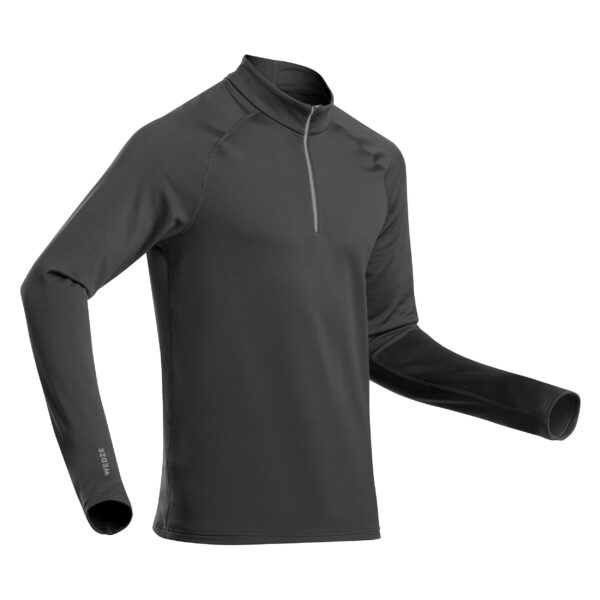 Skiunterwäsche Funktionsshirt Herren 1/2-Reissverschluss - BL 500 dunkelgrau