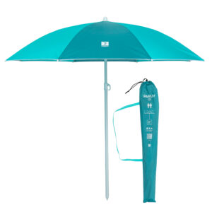 Sonnenschirm UV-Schutz 50+ - Paruv 160 2 Plätze blau/grün