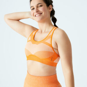 Sport-BH seamless mittlerer Halt - 560 orange