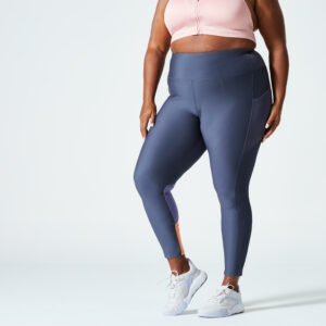 Sportleggings mit Smartphonetasche Damen grosse Grösse - grau