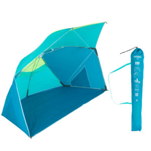 Strandmuschel Ecodesign Iwiko 180 - UPF50+ 3 Plätze blau/gelb