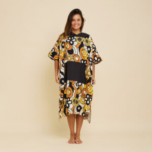 Surf-Poncho 500 Damen/Herren Print Memories