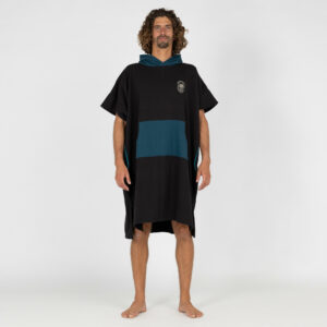 Surf-Poncho 500 Erwachsene schwarz