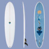 Surfboard mit Finnen limitierte Serie Julien Pacaud 500 Hybrid 8'