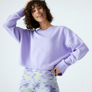 Sweatshirt Damen Crop - 520 lila