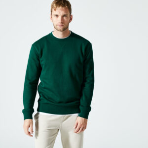 Sweatshirt Herren - 500 Essentials Crew grün