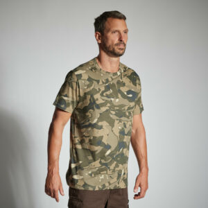 T-Shirt 100 Woodland strapazierfähig Camouflage