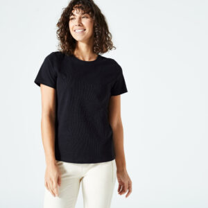 T-Shirt Damen - 500 Essentials schwarz