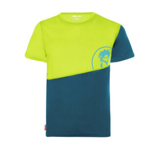 T-Shirt Kinder Trollkids Merino Wandern - Sandefjord blau/grün