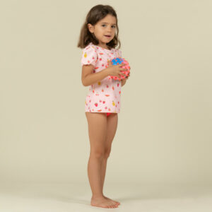 Tankini-Top Baby Mädchen - Druckmotiv Früchte rosa