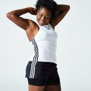 Tanktop Damen Fitness Cardio - Adidas weiss