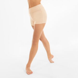 Tanzshorts Modern Jazz Dance hohe Taille Mädchen beige