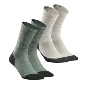 Wandersocken hoch - Hike 100 - 2 Paar grau/beige