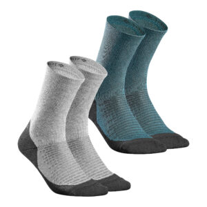 Wandersocken hoch - Hike 100 - 2 Paar grau/blau