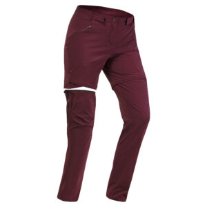 Zip-Off-Hose Damen Bergwandern - MH550 bordeaux