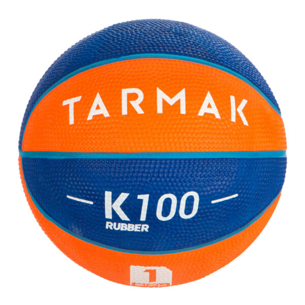 Basketball Mini K100 Gummi Größe 1 Kinder bis 4 Jahre blau/orange