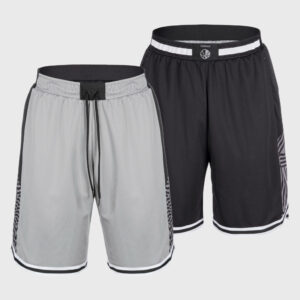 Basketballshorts Wendeshorts SH500R Damen/Herren grau/schwarz