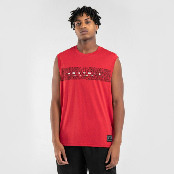 Damen/Herren ärmellos Basketballtrikot - TS500 rot