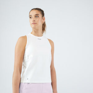 Damen Tennis Top - Rundhals Dry Soft cremeweiss