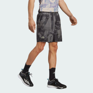 Herren Tennis Shorts Adidas - Club Graphic grau/khaki