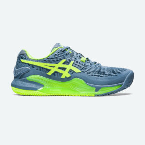 Herren Tennisschuhe - Asics Gel Resolution 9 Sandplatz grau/grün