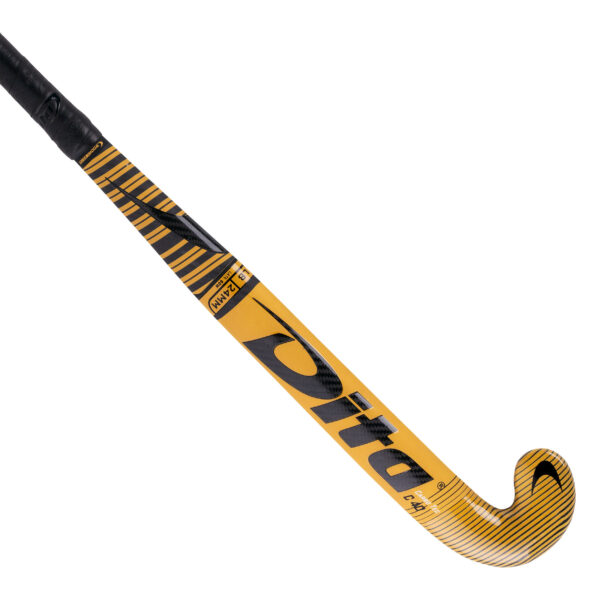 Hockeyschläger Jugendliche Experten Carbotec Pro C40 Low Bow 40 % Carbon schwarz/goldfarben