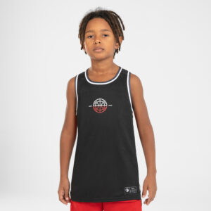 Kinder Basketball Trikot - T500R rot/schwarz
