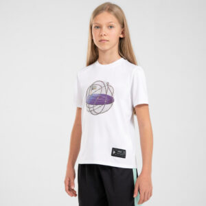 Kinder Basketballshirt TS500 Fast weiss