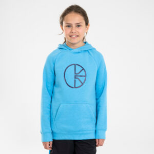 Kinder Sweatshirt mit Kapuze Hoodie Basketball - H100 hellblau