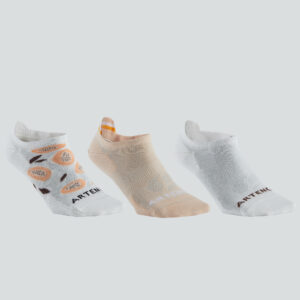 Tennissocken Low 3er-Pack - RS 160 weiss/ungefärbt/Motive