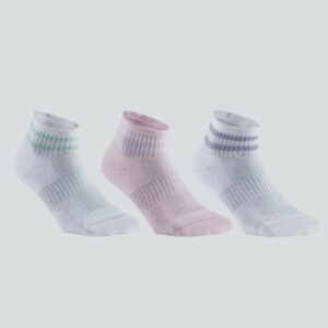 Tennissocken - RS 500 Mid 3er-Pack weiss/violett